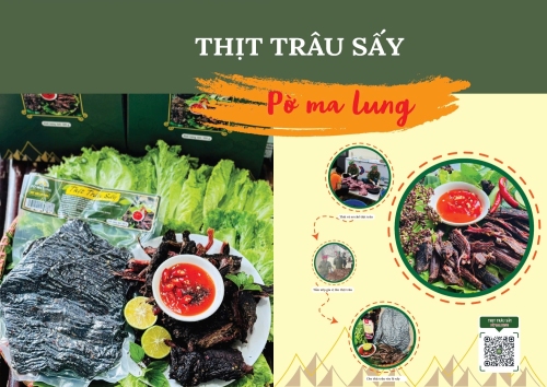 Thịt trâu sấy Pờ Ma Lung